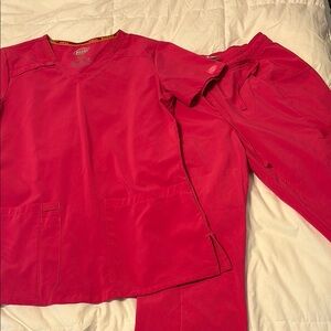 Hot Pink Scrub Set